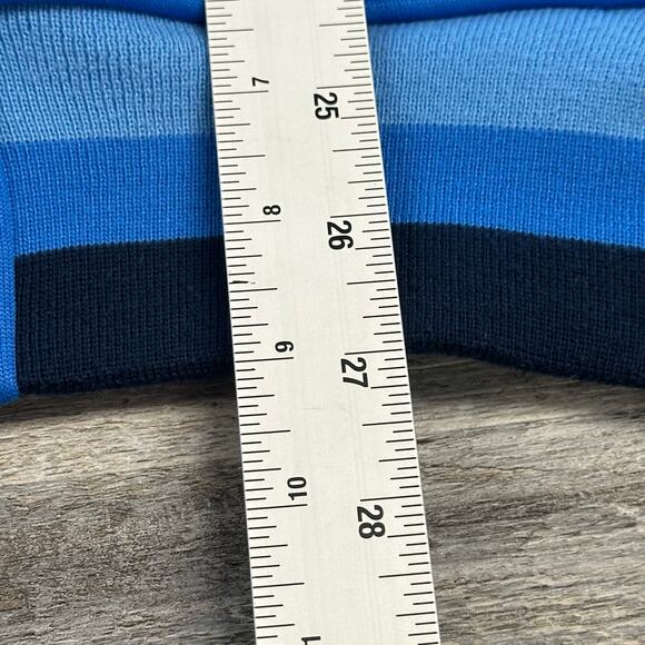 Vintage 90s Reebok 3 Tone Blue Mens L Full Zip Athletic Plain Track Jacket - Picture 5 of 9